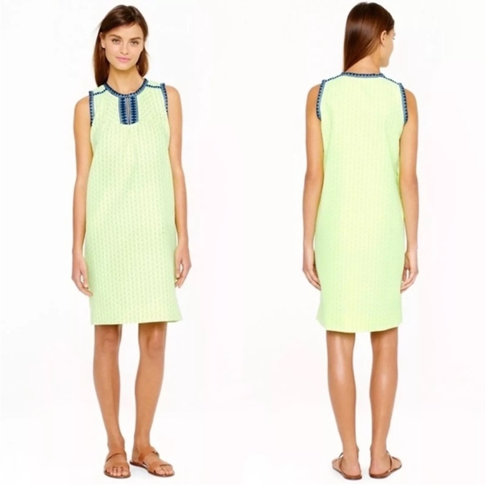 NWOT J. Crew Neon Arrow Print Shift Dress
